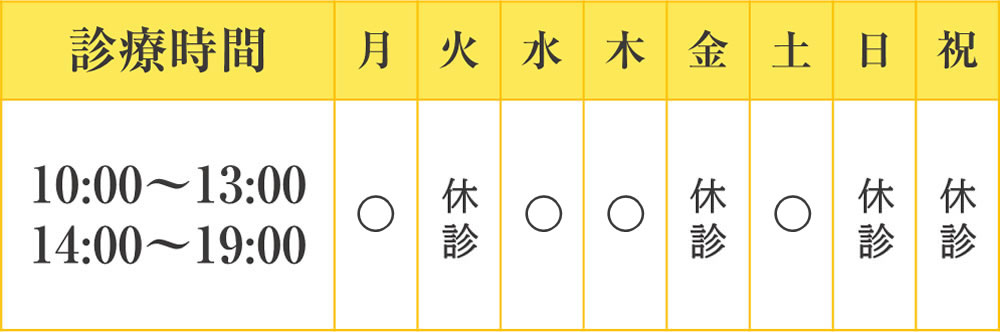 診療時間表